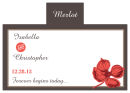 Personalized Polka Rectangle Wine Wedding Label 4.25x3